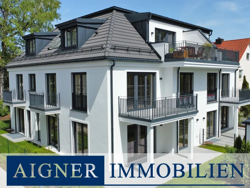 Außenansicht - Wohnung kaufen in München - AIGNER - Stylische 3,5-Zimmer-Wohnung in luxuriöser Stadtvilla