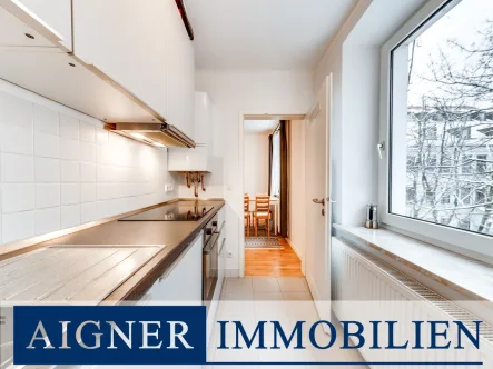 Küche - Wohnung kaufen in München - AIGNER - Ruhig im Hinterhaus gelegen: Helle 2-Zimmer-Wohnung in sehr zentraler Lage