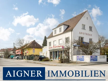 Außenansicht - Zinshaus/Renditeobjekt kaufen in München - AIGNER - Allach - Wohn- und Geschäftshaus mit Steigerungspotential und guter Nahversorgung