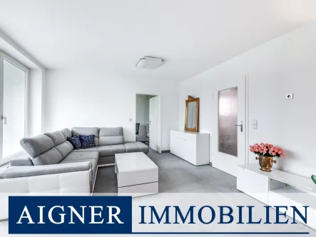 Wohnzimmer - Wohnung kaufen in München - AIGNER - Ideal geschnittene Wohnung mit TG-Stellplatz und Balkon in gepflegter Wohnanlage