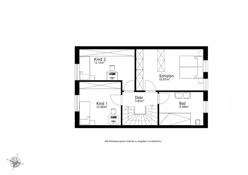 Grundriss 1 Obergeschoss