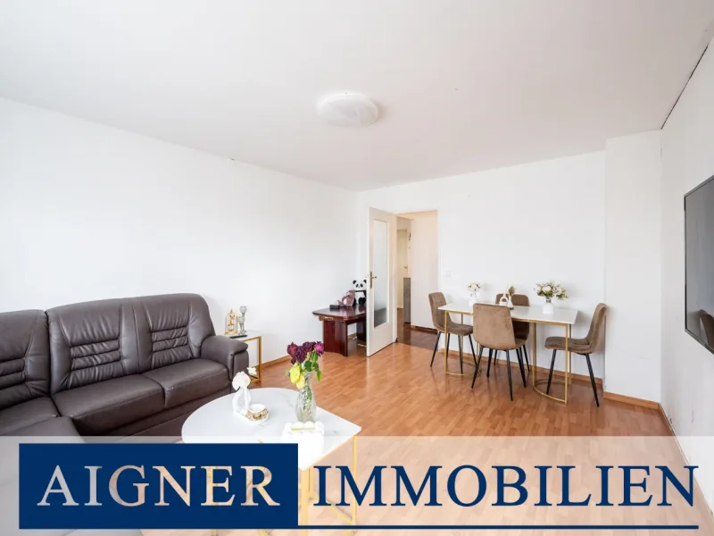 Wohnzimmer - Wohnung kaufen in München - AIGNER - Vermietete 3-Zimmer-Wohnung in ruhiger Lage Johanneskirchens