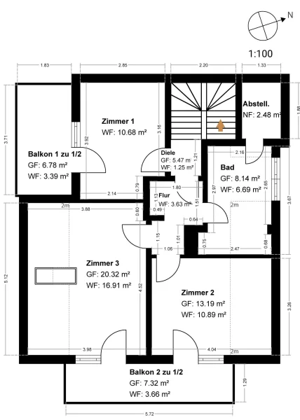 Grundriss Obergeschoss