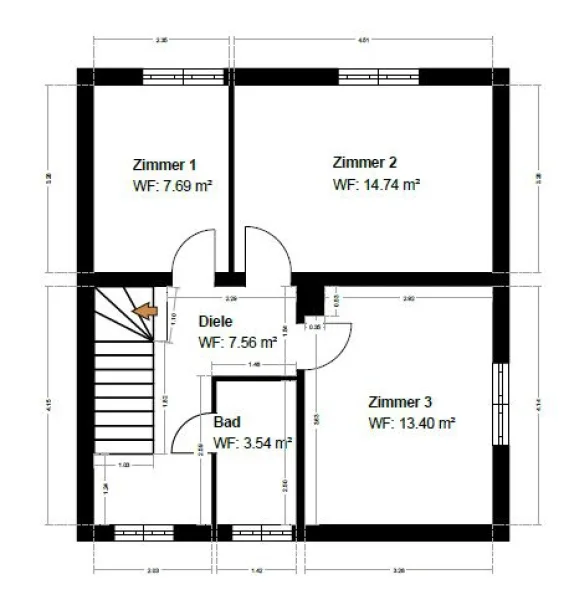 Grundriss Obergeschoss