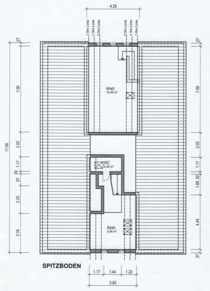 Grundriss Spitzboden