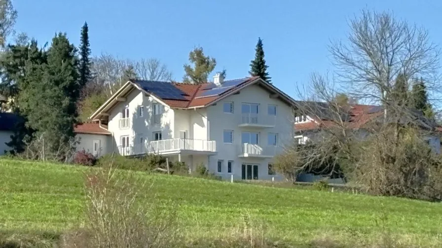 Ostansicht - Haus mieten in Berg - NEUBAU Anwesen mit Weitblick, Office und Einliegerwohnung                      ARBEITEN und WOHNEN am Starnberger SEE Ostufer