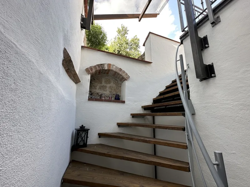 Treppe zur Dachterrasse