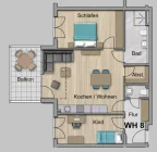 Grundriss Wohnung 8