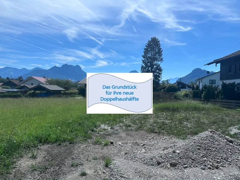 Impressionen vom Grundstück mit Blick in Richtung Osten - Haus kaufen in Brannenburg - Stilvoll - Elegant - Ruhige WohnlageNeubau - Doppelhaushäfte (Schlüsselfertig)