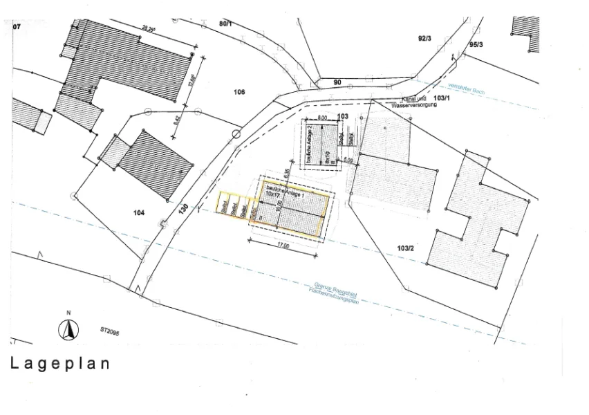 Lageplan zur Baugenehmigung