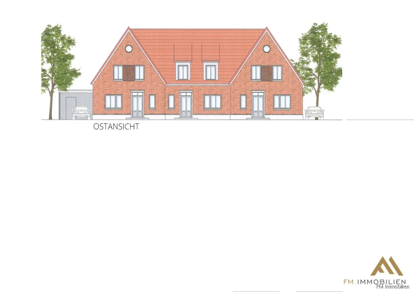 Ansichten - Haus kaufen in Cloppenburg - Neubau-Erstbezug! Erstklassige Reihenhäuser in Cloppenburg - Galgenmoor! Baubeginn erfolgt in Kürze.