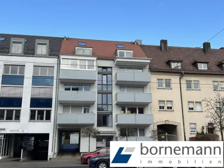 Hausansicht - Wohnung mieten in Nürnberg - Erlenstegen ! Sonnige 2-Zimmer-Wohnung mit 2 großen Balkonen!