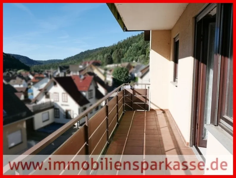 Balkonansicht - Wohnung kaufen in Höfen - Die erste eigene Wohnung - mit Balkon und Garten!