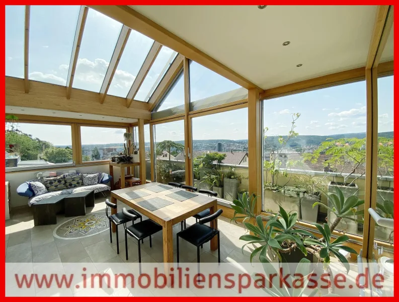 Wintergarten mit Ausblick - Wohnung kaufen in Pforzheim - Penthouse mit Weitblick!