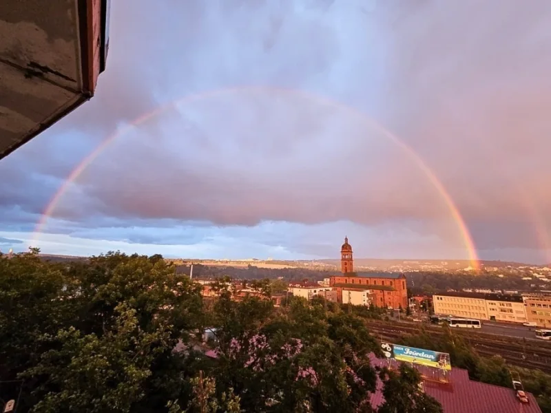 Sonnenuntergang vom Balkon