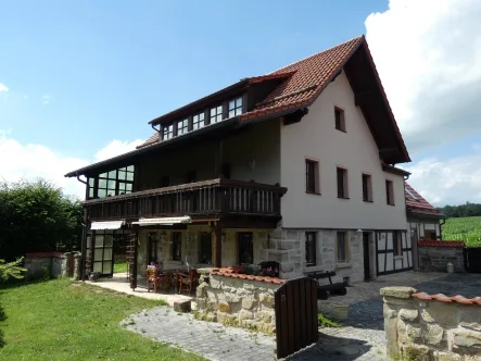 Aussenansicht 1 - Haus kaufen in Fichtenau / Lautenbach - Landhaus mit vielen Möglichkeiten auf über 2300 m² Grundstück