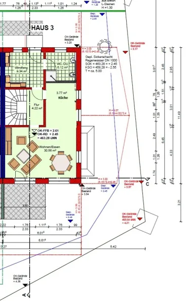 Grundriss Haus 3 Erdgeschoss