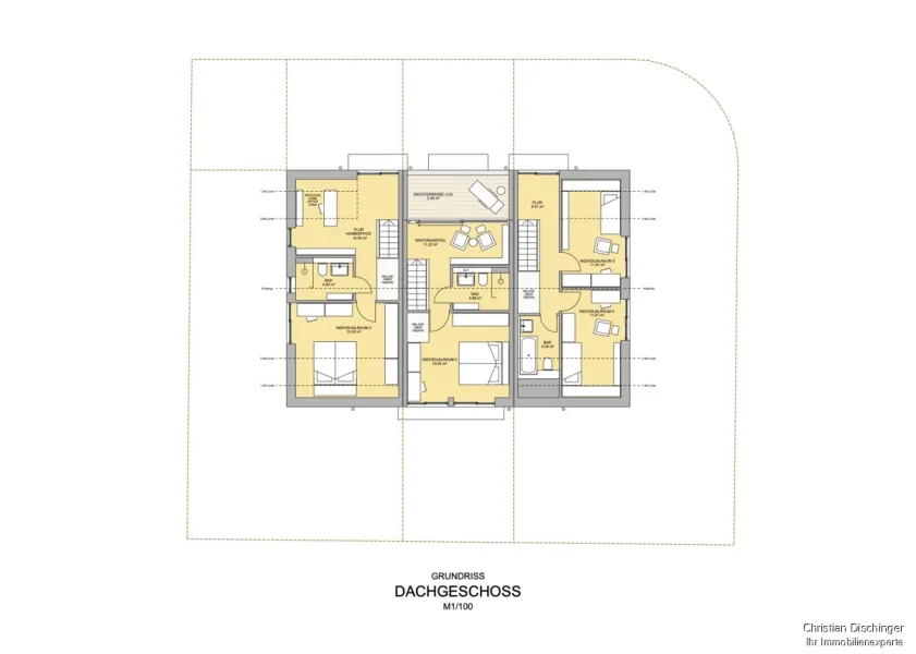 Grundriss Dachgeschoss M1_100