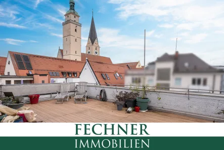 Dachterrassentraum inmitten der Altstadt - Wohnung mieten in Ingolstadt - Wohnen auf zwei Ebenen inmitten der Ingolstädter Altstadt - große Dachterrasse & Aufzug vorhanden!