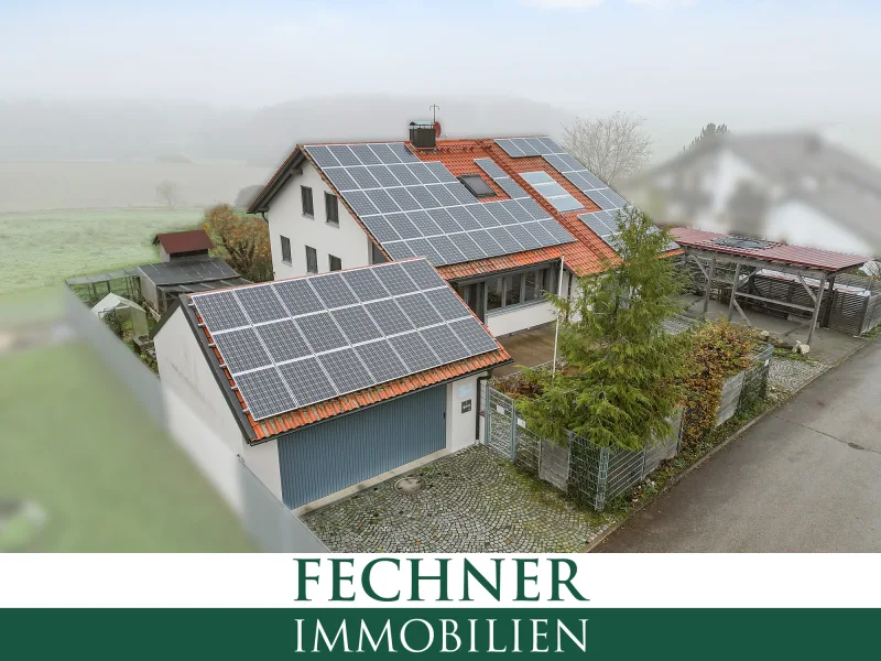 Außenansicht Südwest - Haus kaufen in Kipfenberg - Viel Platz im ländlichen Bereich! Voll unterkellert - mit Wohnraumcharakter, Photovoltaikanlage etc.