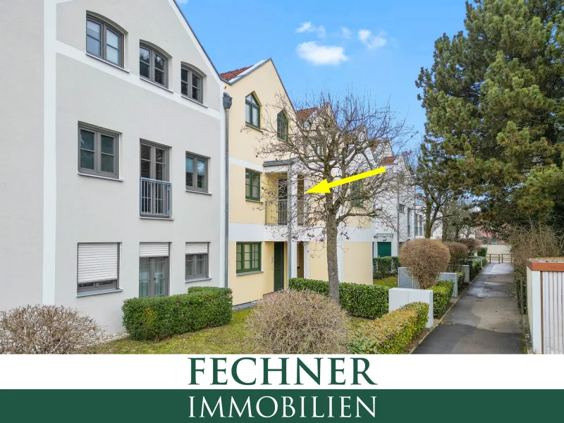 Wohnungseingang im 1. Obergeschoss - Wohnung kaufen in Ingolstadt - Besonderes Flair in einer Maisonette-Wohnung mit Dachterrasse - Ingolstadt Nord (mit TG-Stellplatz)!