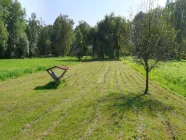 Blick auf das idyllische Grundstück