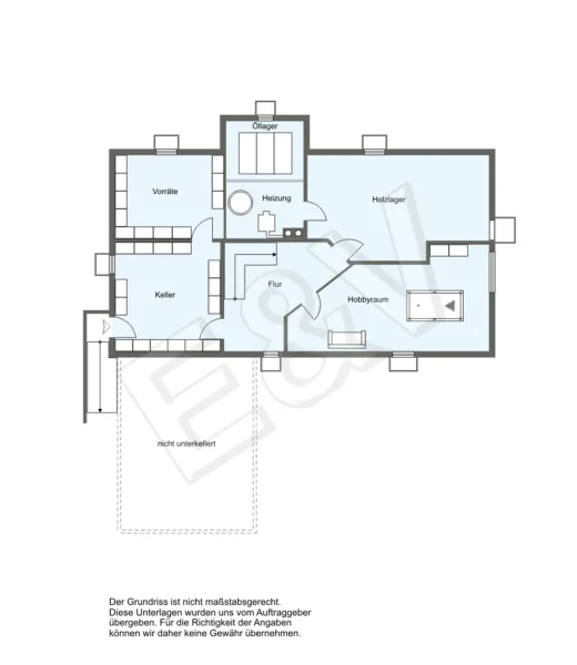 Grundriss Haupthaus Untergeschoss