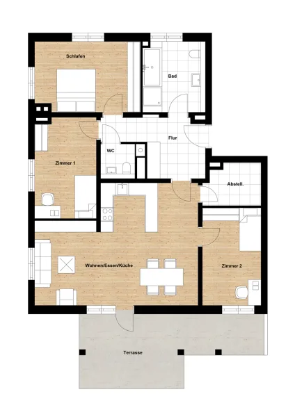 Grundriss Wohnung 2