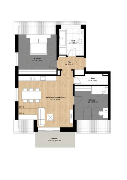 Grundriss Wohnung 7