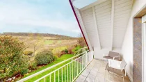 Balkon Schlafzimmer mit Weitblick auf das Wasserschutzgebiet