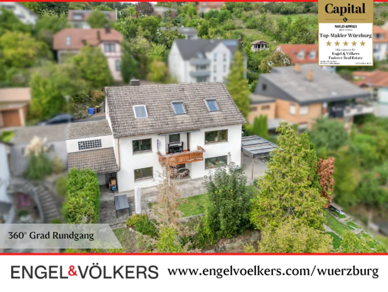  - Haus kaufen in Ochsenfurt - Ihr neues Zuhause mit Weitblick am Südhang mit Garten und Garage