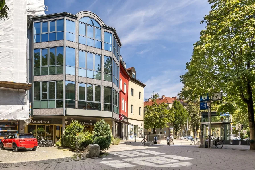 Außenansicht - Laden/Einzelhandel mieten in München - Eigenständiges Bürohaus mit Ladenflächen in zentraler Lage von Giesing