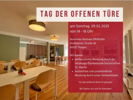 Tag der offenen Türe - Wohnung kaufen in Wehringen - *ALTERSGERECHTES WOHNEN - CLEVERE INVESTITION - SUPER RENDITE UND VORSORGE ZUGLEICH!*