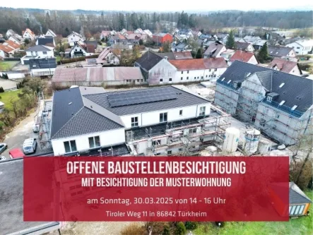 Offene Baustellenbesichtigung - Wohnung kaufen in Türkheim - Sicher, komfortabel, individuell: Ihre 3-Zimmer-Gartenwohnung nach Ihren Bedürfnissen ausgelegt 