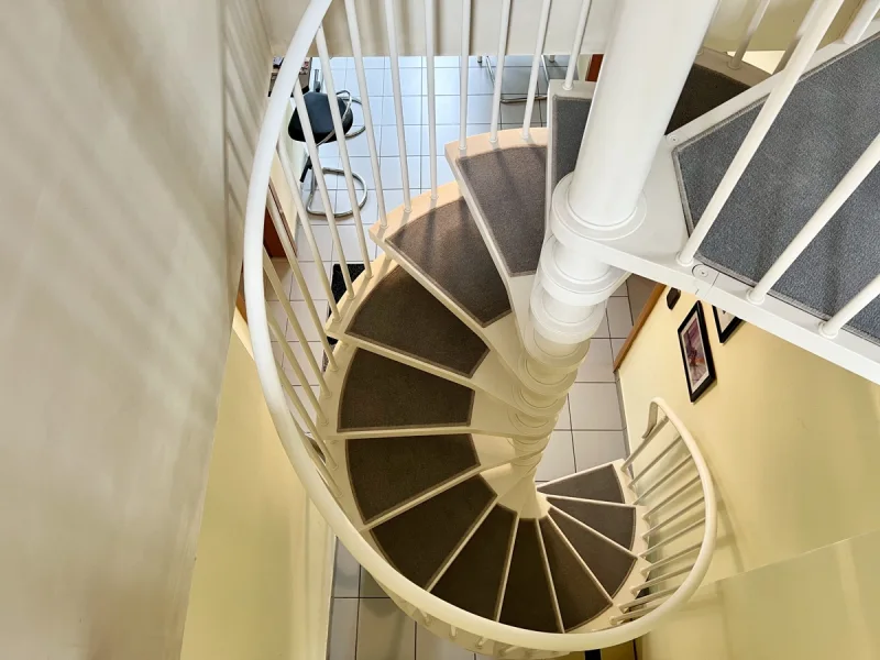 Wendeltreppe zur oberen Etage