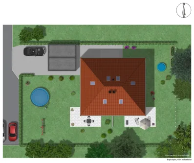 Schematischer Lageplan ES322 - Haus kaufen in Königsbrunn - ***2  DOPPELHAUSHÄLFTEN MIT 2 GARAGEN - 1 TOP PREIS - BESSER GEHT NICHT***