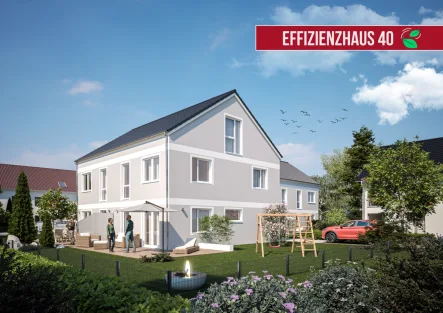 Effizienzhaus 40 - Haus kaufen in Augsburg / Hochzoll - Effizienzhaus 40 - Doppelhaushälfte in Augsburg