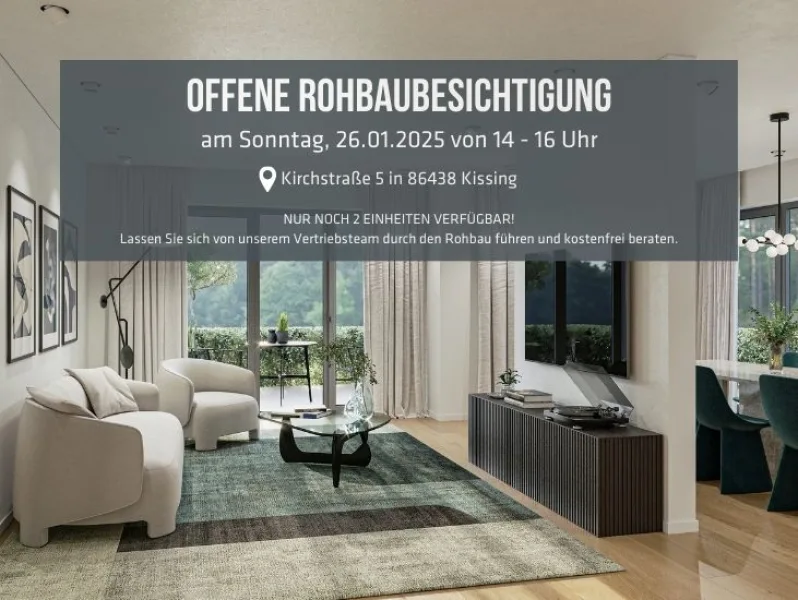 Offene Rohbaubesichtigung - Haus kaufen in Augsburg / Hochzoll - Doppelhaushälfte in Augsburg-Hochzoll mit Keller