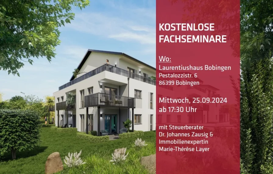 Fachseminar 25.09.2024 - Wohnung kaufen in Wehringen - *BETREUTES WOHNEN - SELBSTÄNDIG UND UNABHÄNGIG BLEIBEN BIS INS HOHE ALTER!*