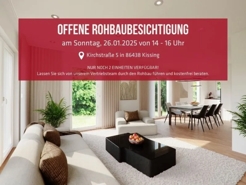 Offene Rohbaubesichtigung - Haus kaufen in Friedberg / Rederzhausen - Doppelhaushälfte mit viel Platz für die ganze Familie inkl. Dachspitzausbau und Kellergeschoss