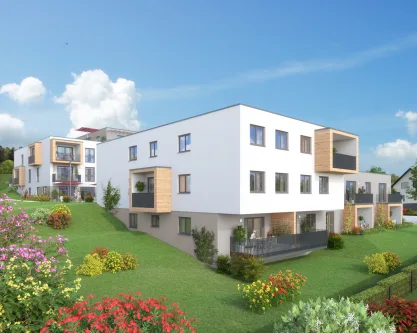 STAUDENBLICK - Wohnung mieten in Langenneufnach - BETREUTES WOHNEN NEUBAU - 3-ZKB Wohnung mit Blick ins Grüne in Langenneufnach zu mieten