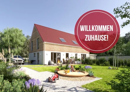  - Haus kaufen in Augsburg / Lechhausen - Jetzt oder nie: Erfüllen Sie sich den Traum vom Eigenheim -Moderne Doppelhaushälfte mit 4 Zimmern!