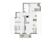 Grundriss Wohnung 7 DG schematisch