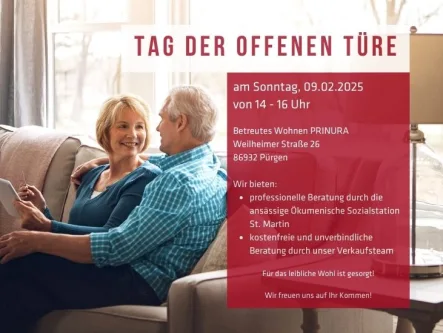 Tag der offenen Türe - Wohnung kaufen in Wehringen - *BETREUTES WOHNEN IN WEHRINGENZUHAUSE IST KEIN ORT, SONDERN EIN LEBENSGEFÜHL!*