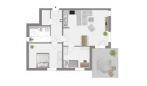 Grundriss schematisch Wohnung 1 EG