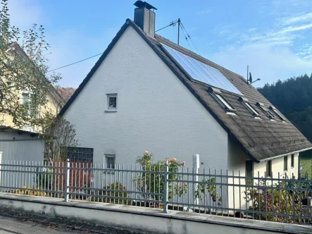 West Ansicht - Haus kaufen in Gessertshausen - **Idyllisches Zweifamilienhaus -- Ihr Wohntraum in den Westlichen Wäldern!**