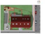 Schematischer Grundriss mit Zuweisung der Wohnung