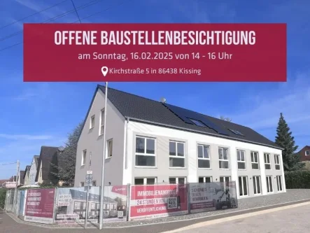 Baustellenbesichtigung - Haus kaufen in Kissing - Der Rohbau ist fertiggestellt - Reihenmittelhaus mit viel Platz für die ganze Familie!