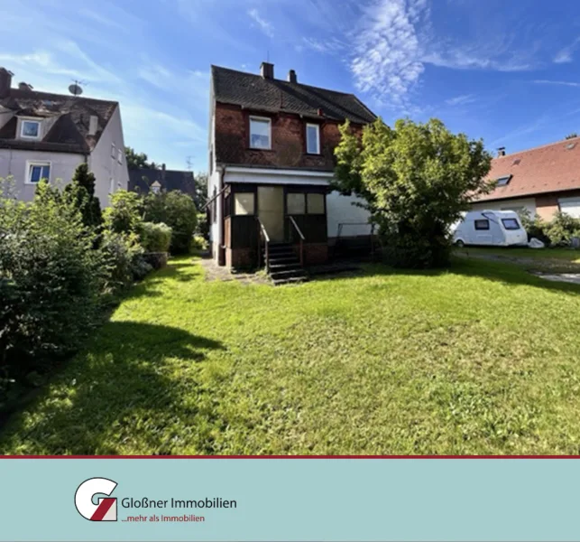 Ansicht - Grundstück kaufen in Nürnberg / Laufamholz - Grundstück mit sanierungsbedürftiger Villa