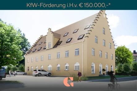 Außenansicht - Wohnung kaufen in Diedorf - Geschickt konzipierte Neubauwohnung mit en-suite Badezimmer